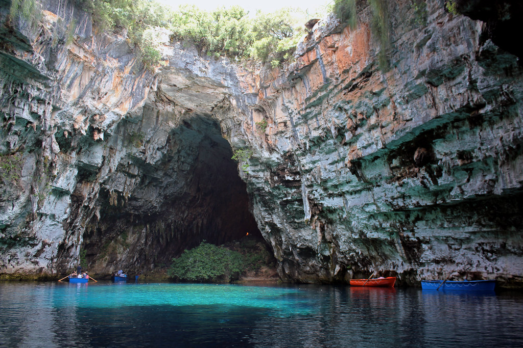 Melissani Cave, Cave of the Nymphs. Kefalonia. Greece.