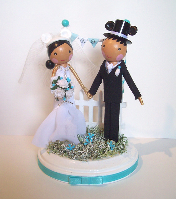 Disney winter wedding cake topper This was done for a couple who are 