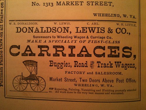 Donaldson, Lewis & Co., Carriage, Buggies, Road and Track Wagons - 1876 - Wheeling, WV