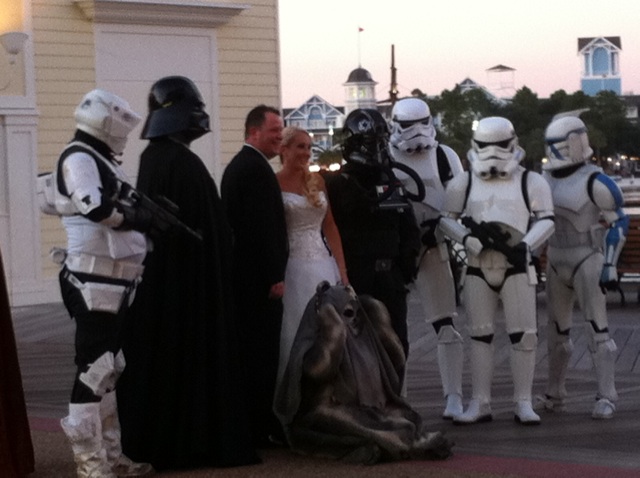 Stormtrooper Wedding Could not resist snapping this photo while walking 