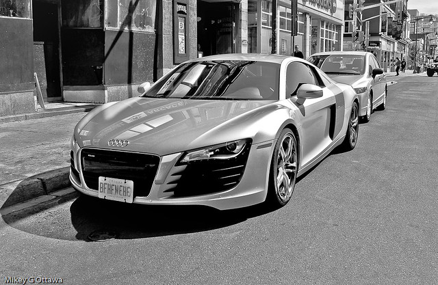 I've seen two Audi R8s around town This silver Audi R8 and another white R8