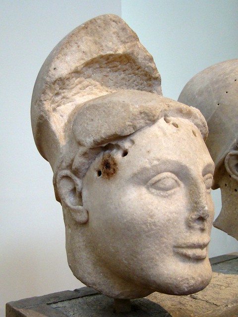 head of helmeted warrior, from Aegina
