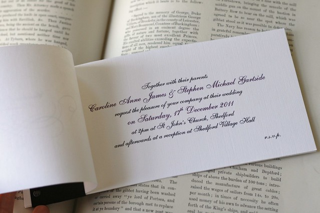 Wedding invitation cheque book style Only one of the wedding invite designs