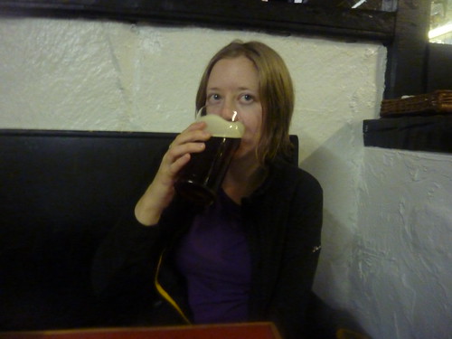 Catherine had a beer too.