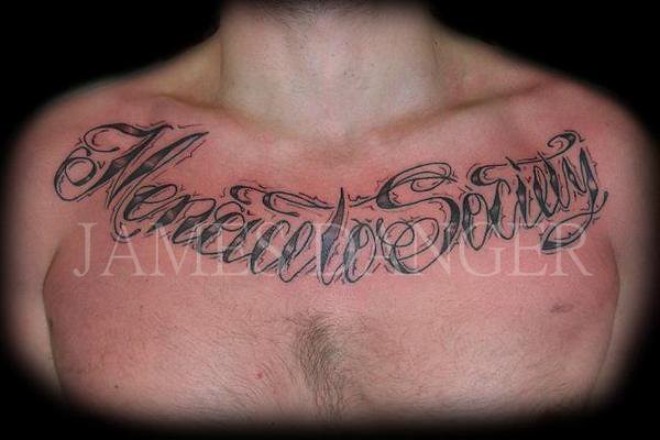  tattoo script 9162473538 chest piece menace to society