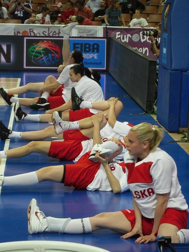 Polskie koszykarki na treningu