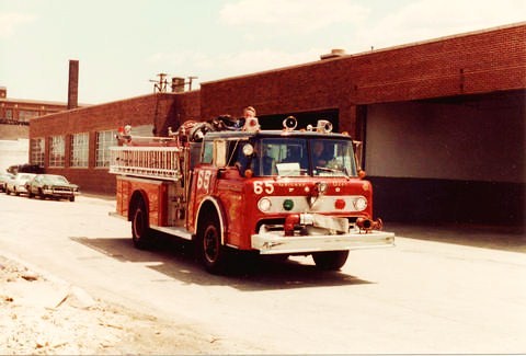 Chicago Fire Department Ford C Cab pumper truck.  Chicago Illinois USA. June 1984. by Eddie from Chicago