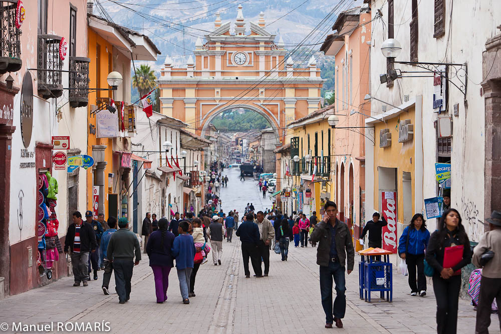 Ayacucho, Peru, crowded street