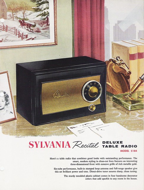 SYLVANIA Deluxe Table Radio Model 5184 Dealer Sales Sheet (USA 1956)_01