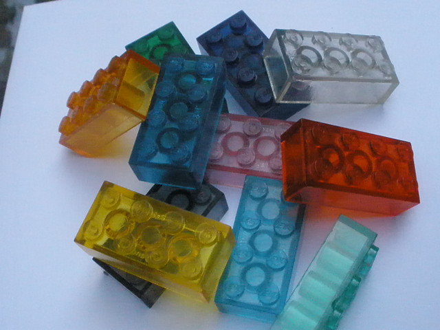 Transparent Clear Trans-Clear 1x2 Brick x20 LEGO Parts and Pieces 