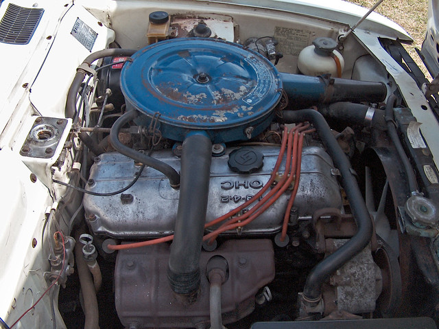 1971 Mazda 616 Coupe engine No rotary here just a 1587cc SOHC inline four