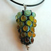 amber cone shaped pendant
