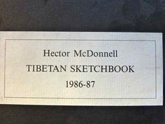 Artist Painter Hector McDonnel (b. 1947, Ireland) Tibet Sketchbook