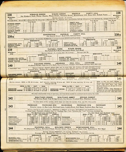 LT Single Deck Routes 238-244 1934