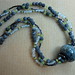 blue multi-strand necklace
