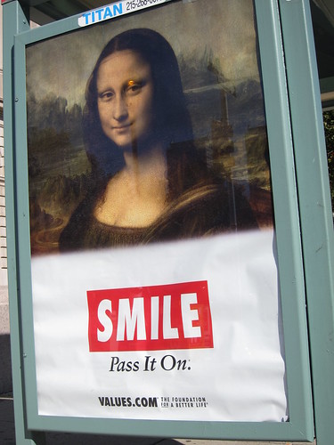Mona Lisa on Bus Shelter by sameold2010