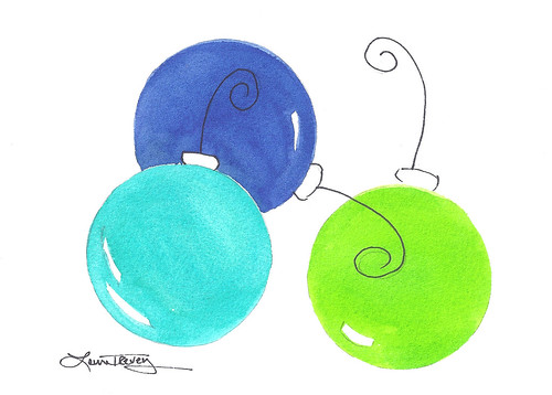 Christmas Balls in Watercolor