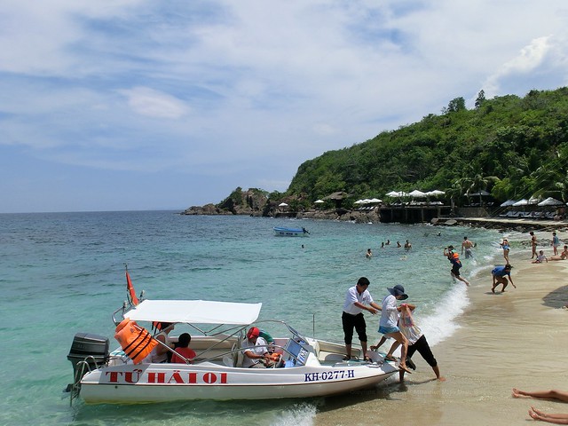 Resort Beach "Mini Beach" at Mieu Island Nha Trang Vietnam