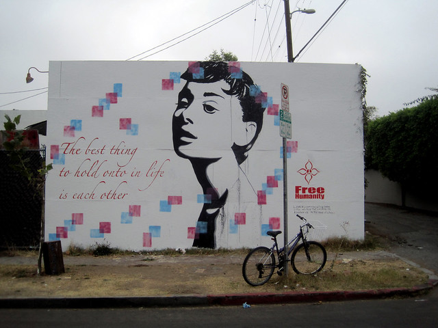  24 x 48 feet Audrey Hepburn Painting The Best thing to hold onto in life 