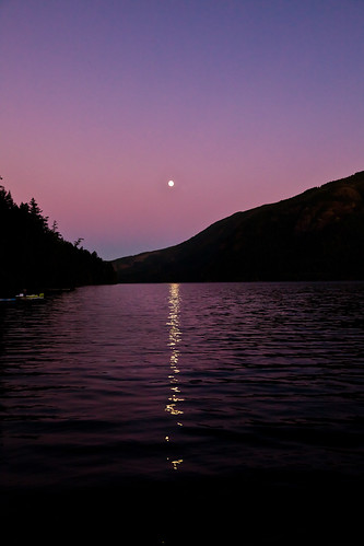 Full moon in September - Cameron Lake, Vancouver Island