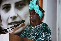 Wangari Maathai bei der Petra-Kelly-Preisverleihung 2004