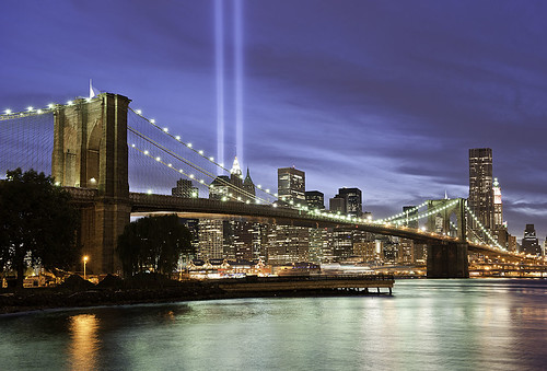 9/11 Memorial Lights NYC
