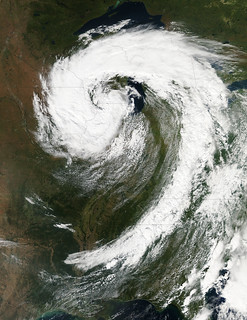 Low pressure system over the eastern United States