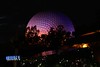 Spaceship Earth at EPCOT at night