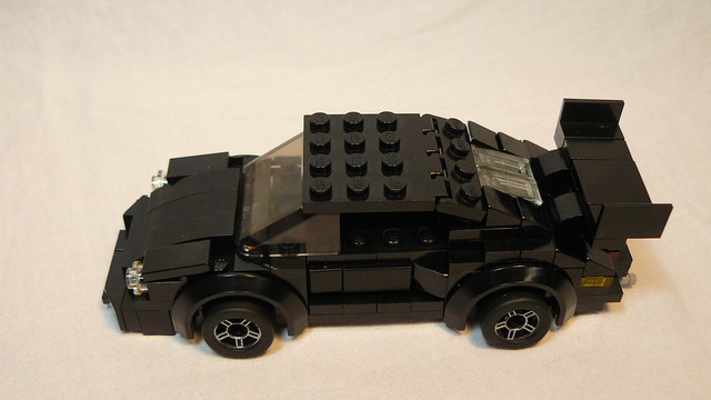 This car is built in Minifig scale in 5 wide with a wide body