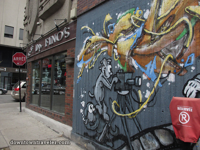 Cartoon mural in Gay City Montreal