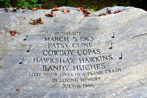Patsy Cline Plane Crash Site Inscription