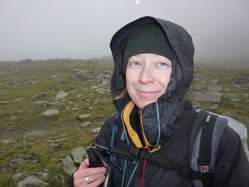Catherine near the summit of Bow Fell