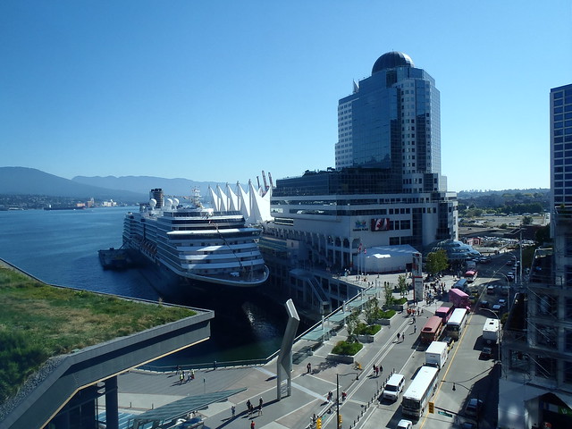 View of Canada Place from my hotel room on the tenth floor