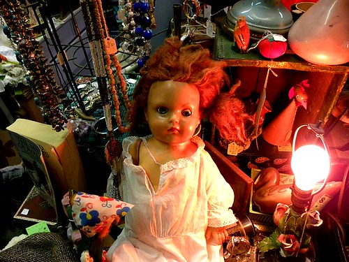 Creepy doll at a vintage store, Portland, Oregon by Todd Mecklem