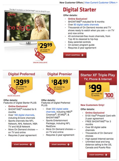 comcast offers  for new customers