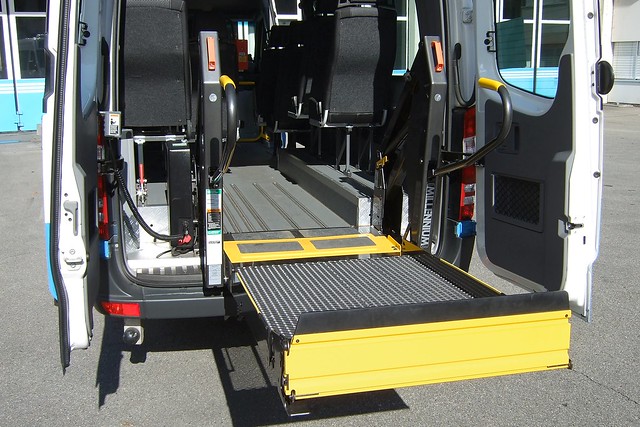 Mercedes Sprinter 516 CDI 4x4 The lift for wheelchairs at the rear side 