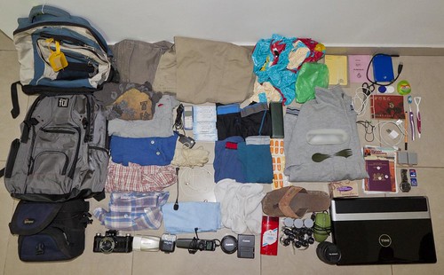 Backpack Contents for 188 days