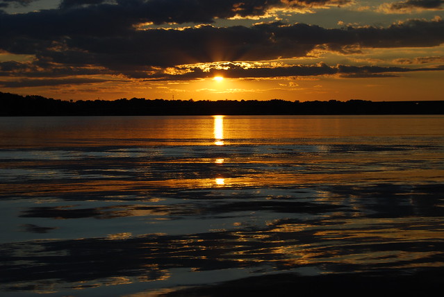 Occoneechee State Park sunset on the water John H Kerr Reservoir