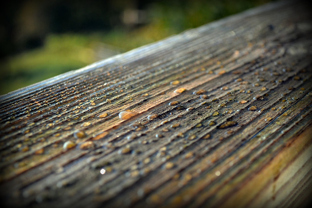 Drops on the Railing