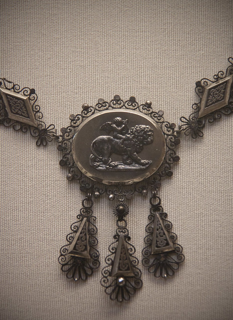 Part of Iron and steel necklace, German or French, 1820-30