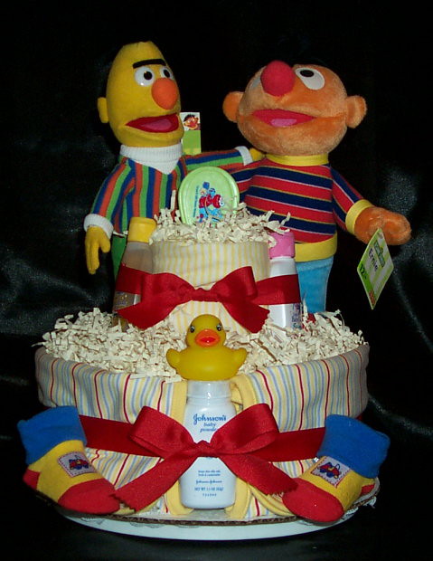 Ernie & Bert Diaper Cake