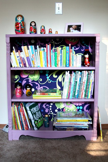 Bookshelf painted with Annie Sloan chalk paint Henrietta