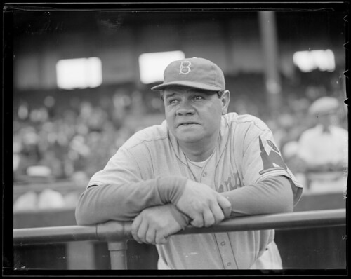 Babe Ruth in Dodgers uniform
