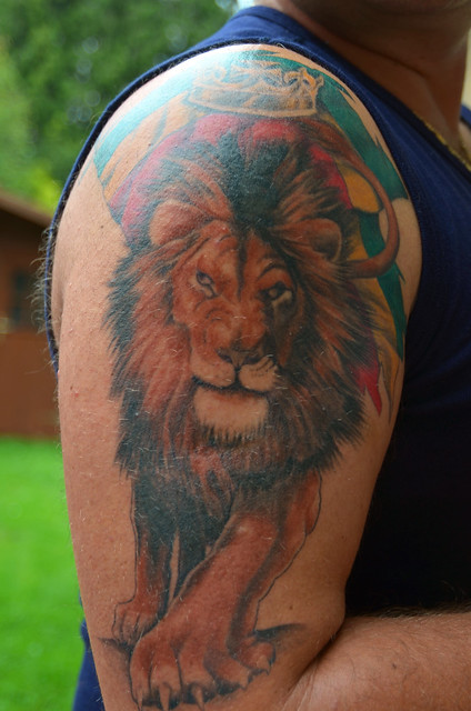 Rasta tattoo lion of Judah