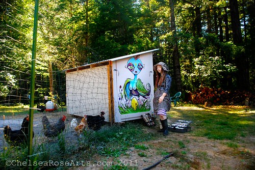 Harpy's Golden egg - coop mural in wolf creek oregon