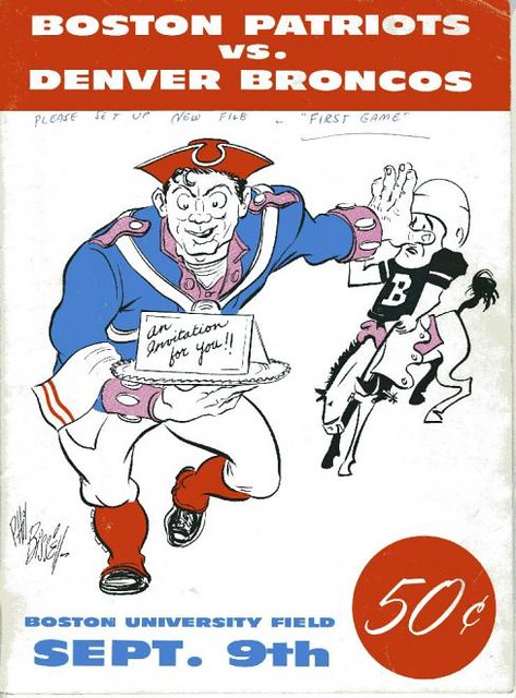 AFL program 1960-09-09 - Patriots vs. Broncos