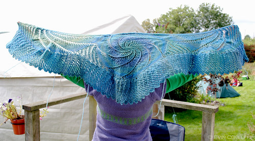 Teal Swirl Shawl by UnderMeOxter