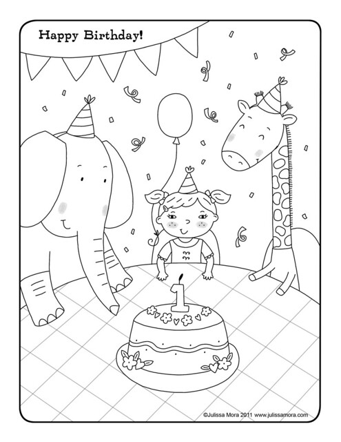 baby 1st birthday coloring pages - photo #50