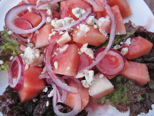 watermelon and gorgonzola salad