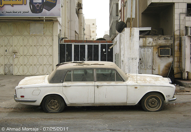 Abandoned Rolls-Royce Silver Shadow